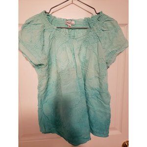 Embordered ombre dyed top